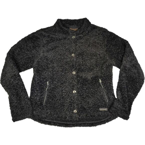 Ariat Jackets & Blazers - Ariat Fleece Snap Jacket Black Sherpa Teddy Women's Large Cowgirl Western Ranch